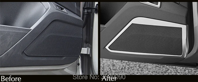 Динамик для двери автомобиля звуковая Экипировка декоративная рамка кольцо рамка крышка наклейки полоски автомобиля-Стайлинг для VW T-Roc
