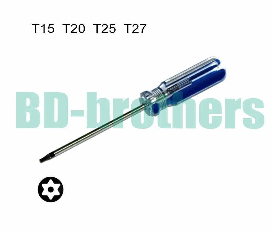 T15 T20 T25 T27 With Hole Torx Screwdriver Key PVC Colorized Bar Handle Screwdrivers Repair Tool Wholesale 30pcs/lot