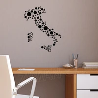 Abstract Map Vinyl Wall Decal Bedroom Italy Country Circles Geometric Wall Stickers Home Interior Decoration Wallpaper D110