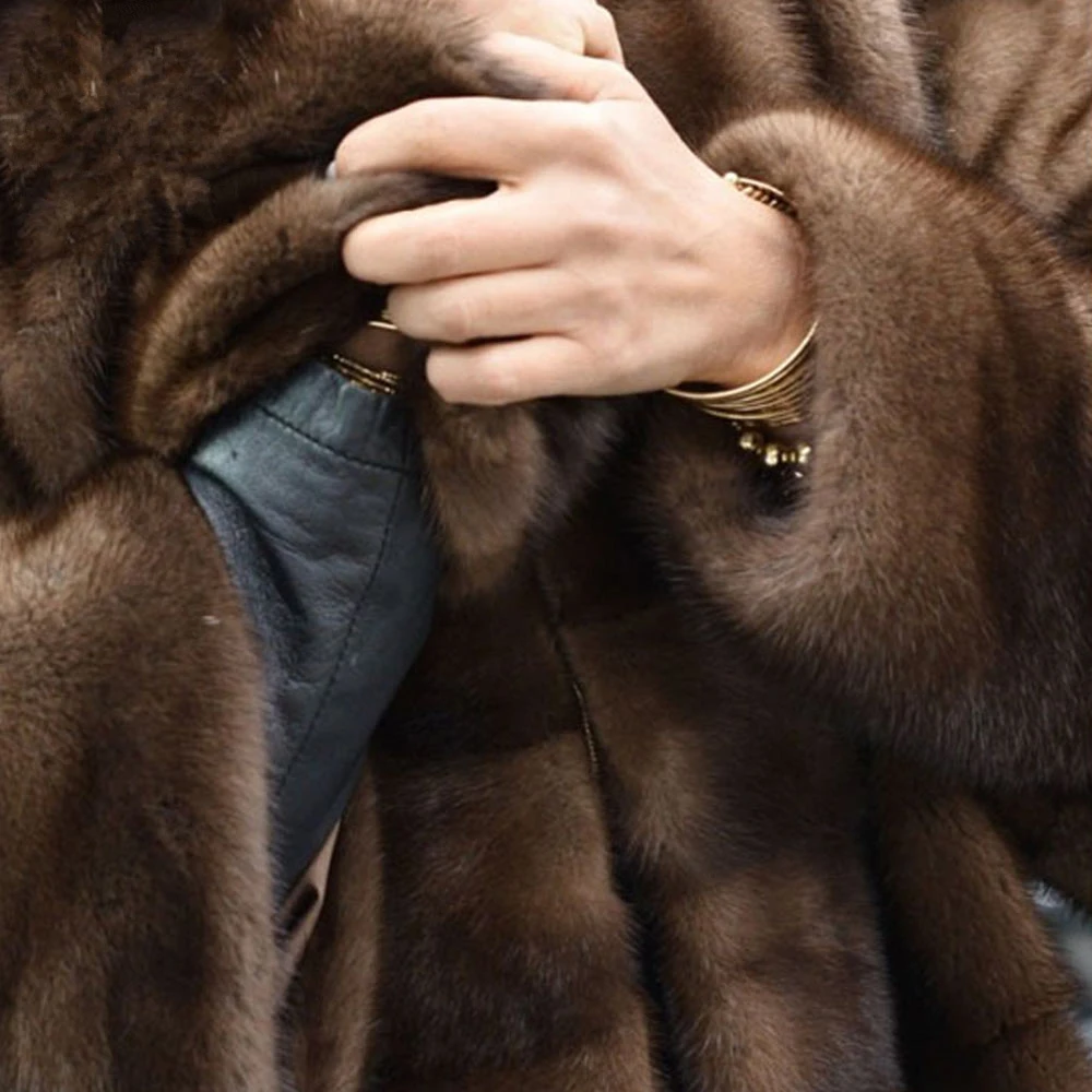 TOPFUR Winter Real Fur Customized Short Real Fur Coat Women Natural Mink Fur Jacket full Sleeves Mandarin Collar Coat Women