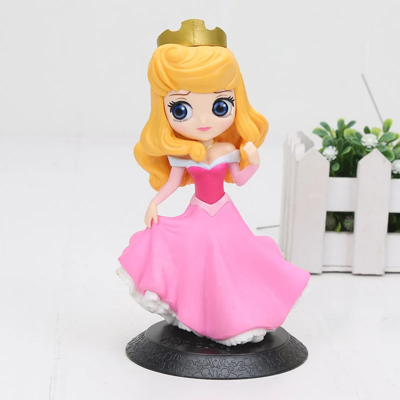 Q Posket Arale кукла принцессы Белоснежка Рапунцель Ариэль Мулан Золушка Belle Aurore Русалка ПВХ QPosket персонажи игрушки - Цвет: Коричневый