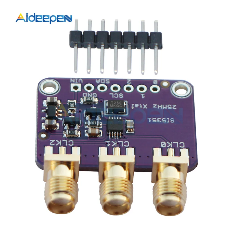 1 шт. DC 3 V-5 V 5351 Si5351A Si5351 I2C тактовый генератор коммутационная плата модуль генератор сигналов часы 8 кГц-160 МГц для Arduino