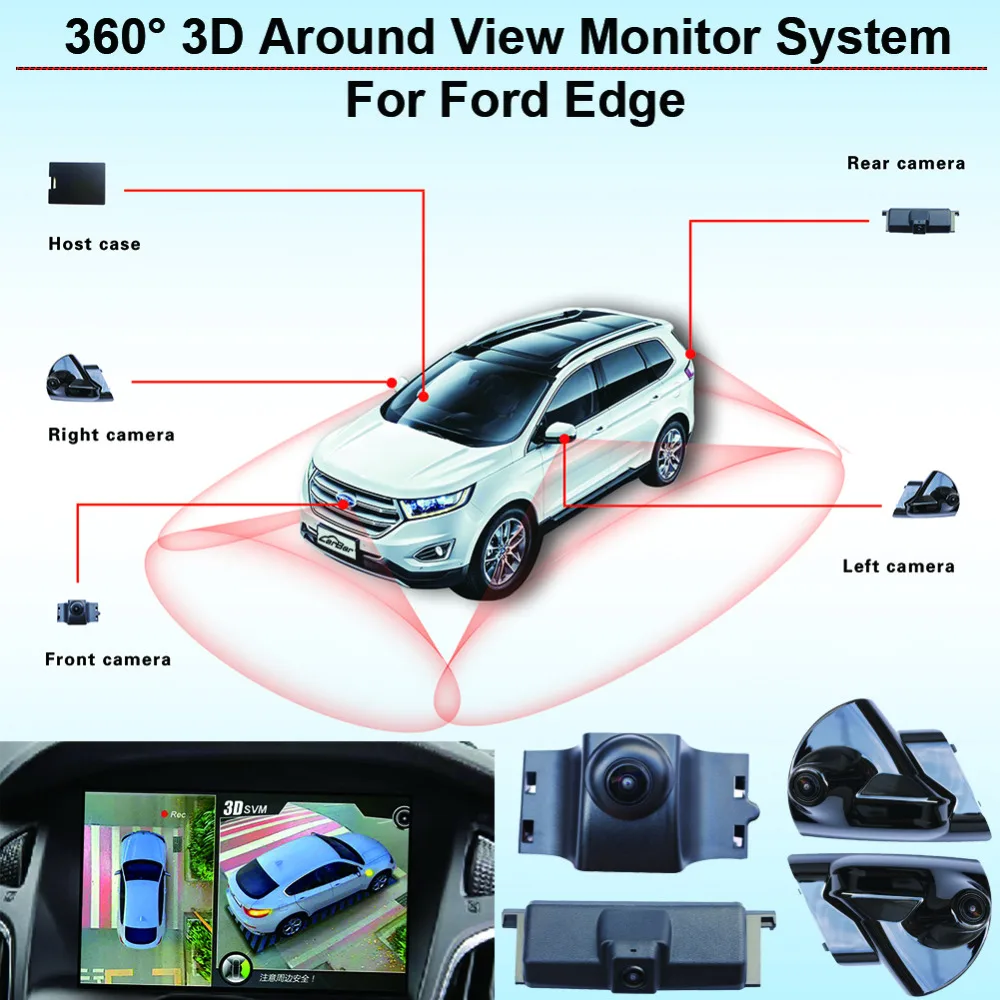 Автомобильный 3D видеорегистратор 360 дюймов система AVM панорамная камера