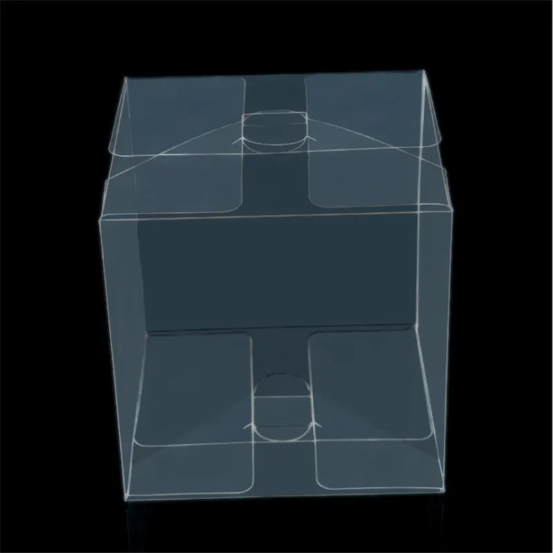 8 шт. прозрачная упаковочная коробка 10x10x10 см квадратная одноцветная Подарочная коробка высокого качества Горячая пластиковая коробка из ПВХ