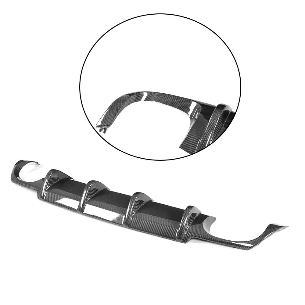 Диффузор губа на задний бампер для VW Volkswagen Scirocco R R20 2015 2018 с 4 розетки Muffuler