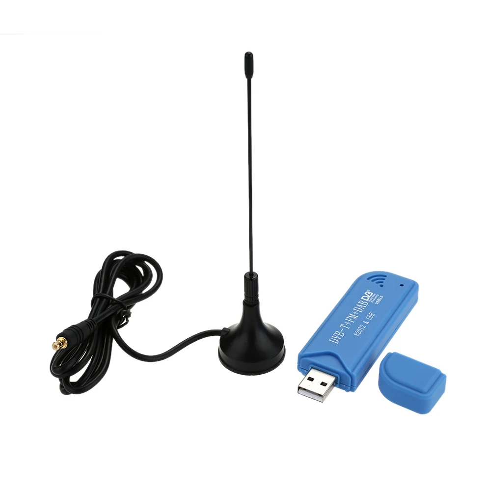 

Мини-ТВ-флешка цифровая с USB 2,0, ТВ-флешка DVB-T + DAB + FM RTL2832U + R820T2, Поддержка SDR, тюнер, приемник с пультом дистанционного управления