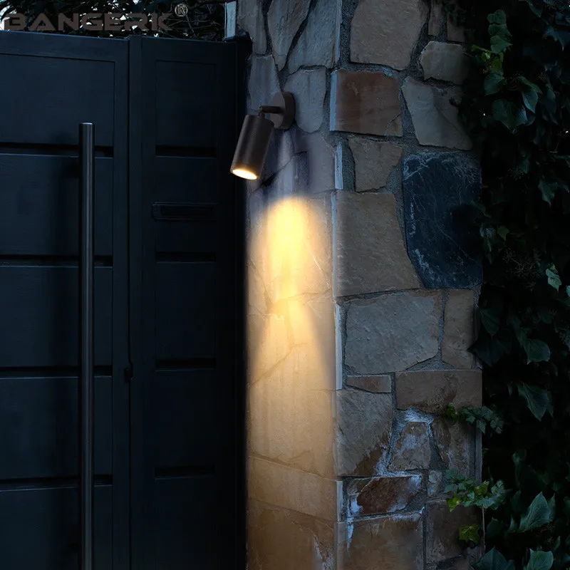 Modern Outdoor Wall Lamp Spotlight Waterproof LED Porch Lights Adjustable Angle Sconce Light Garden Balcony Lighting | Освещение