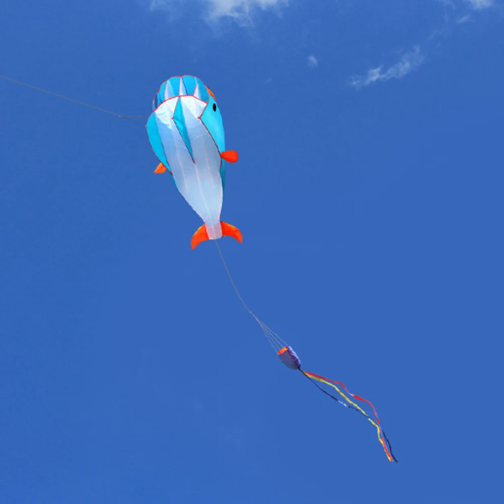 Outdoor sports Huge 3D Whale Soft Frameless Flying Kite with 30m Line Children Kids Toys Parafoil Giant | Игрушки и хобби