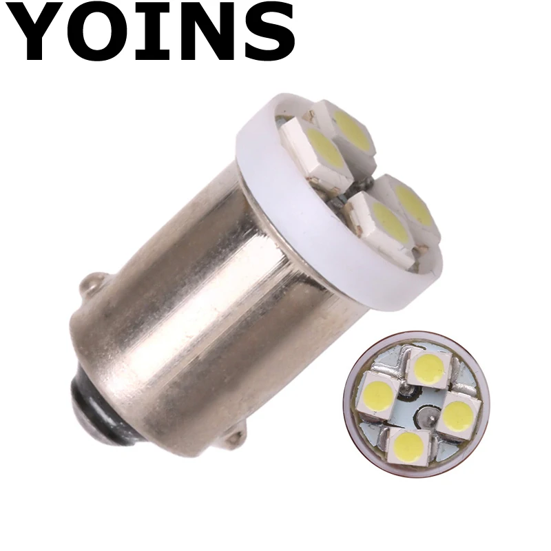 DC12V 10 шт BA9S T4W T11 1210 4 SMD светодио дный лампы белого и синего цвета красный зеленый