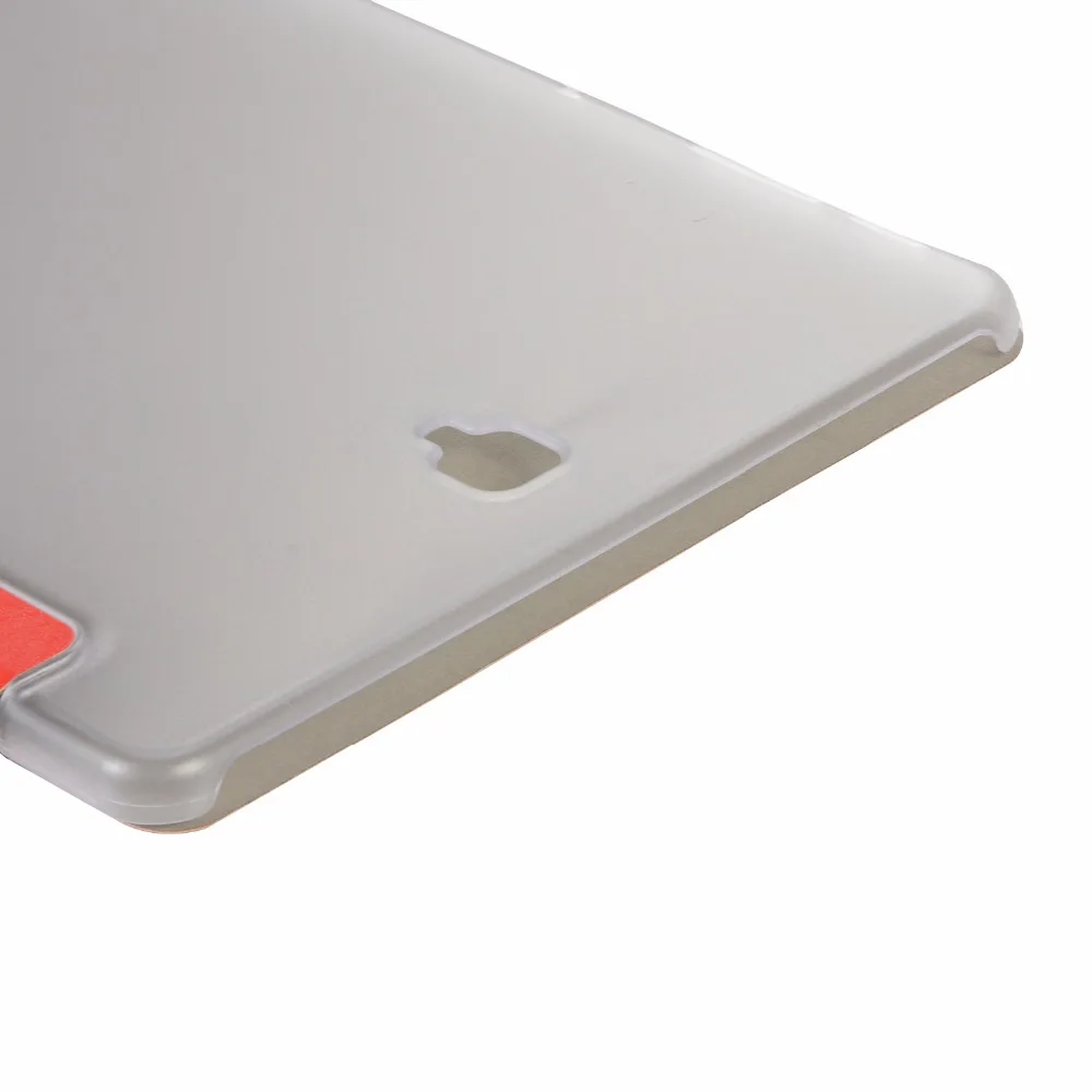 20 шт./лот Шелковый трехскладной чехол из искусственной кожи и поликарбоната