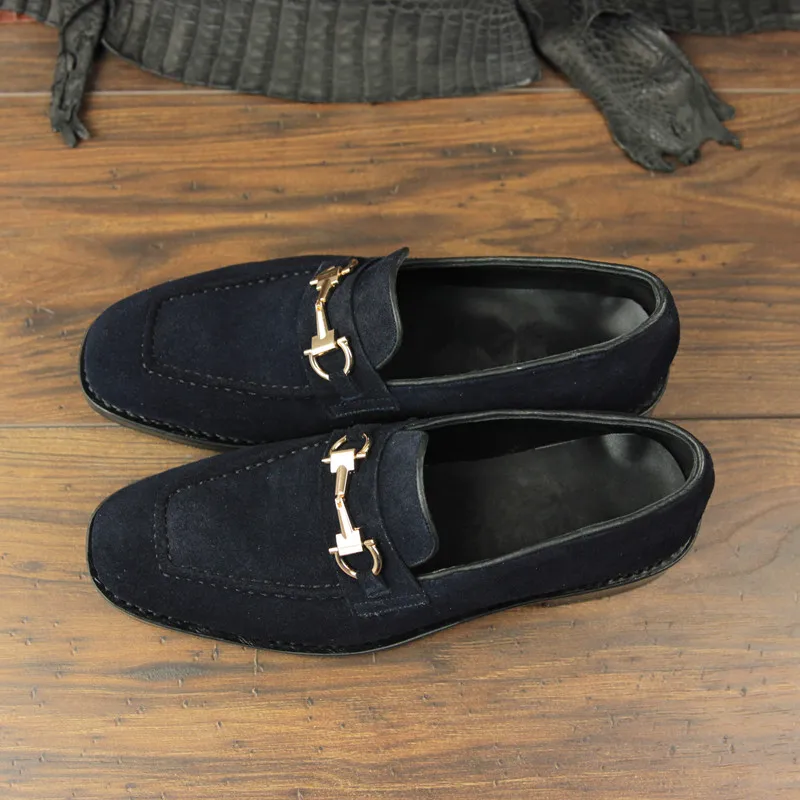 MALONEDA Real Suede Leather Men Loafers Comfortable Handmade Goodyear Slip on Shoes Genuine Soles | Обувь