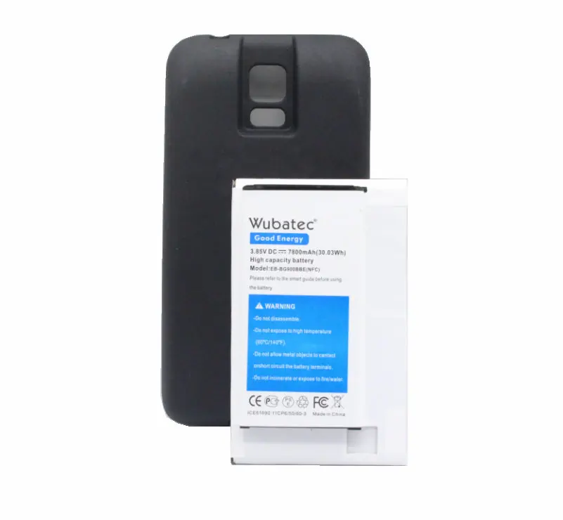 Wubatec 1x7800 мА/ч, S5 NFC Расширенный Батарея с ТПУ чехол для samsung Galaxy S5 i9600 i9602 i9605 G900F G900T G900S S5 Neo G903