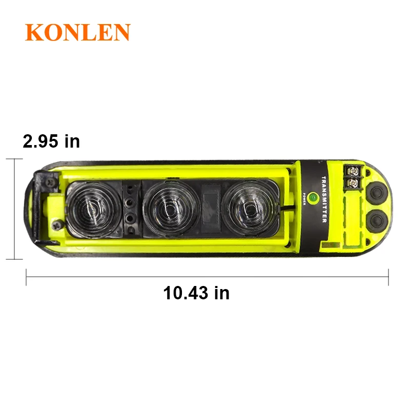 Konlen 3 инфракрасных луча Проводной Открытый датчик периметра 250 м ИК активный барьер детектор охранной сигнализации от стены и ворот