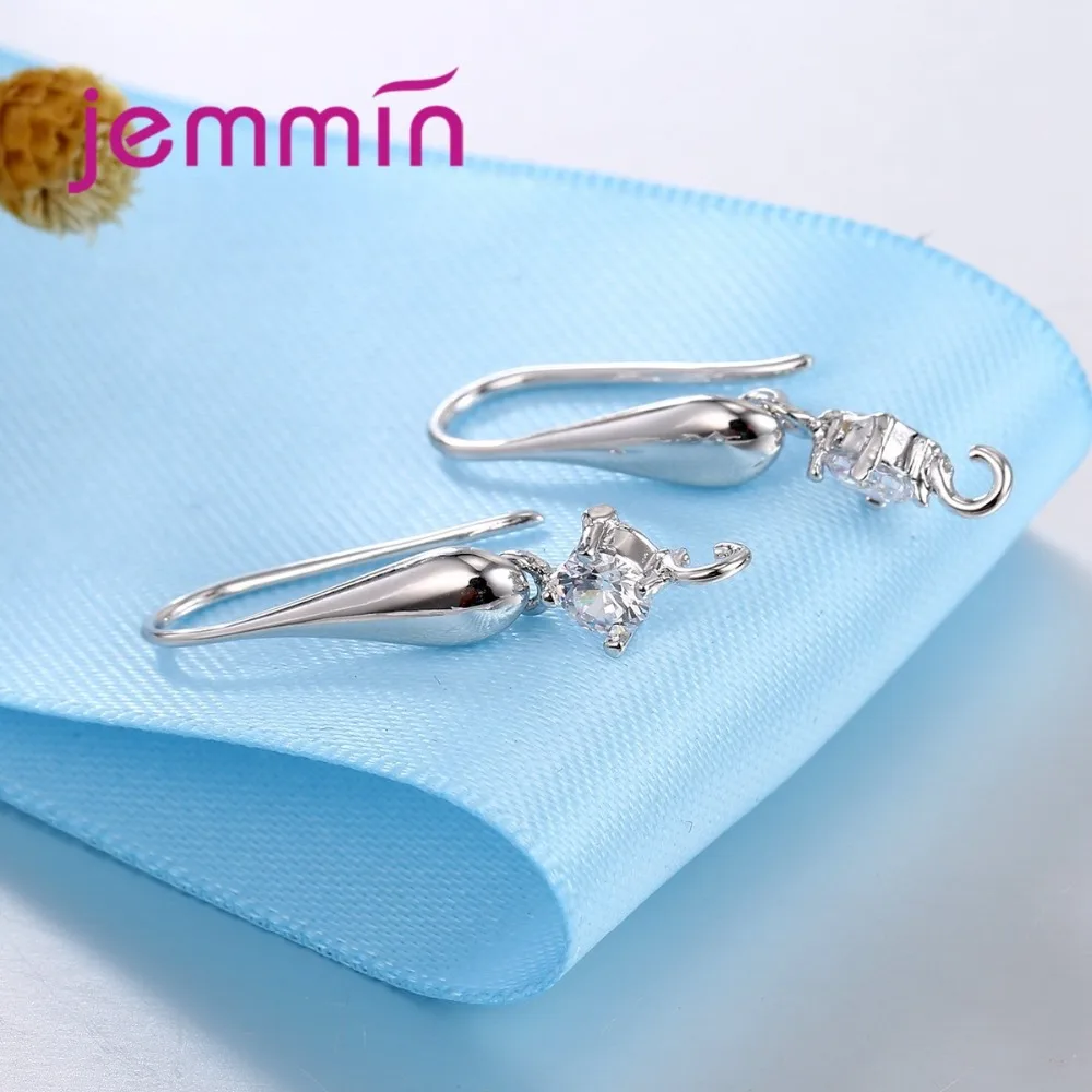 Женские 925 застежки из стерлингового серебра серьги Компоненты крючки станок и U