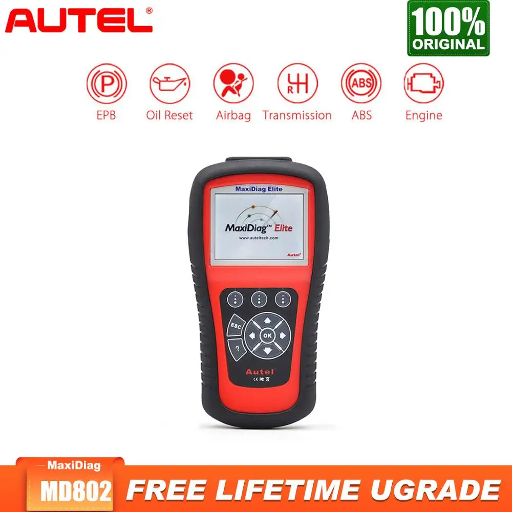 Autel Maxidiag Elite MD802 OBD2 сканер инструмент диагностики авто OBD 2 автомобиля