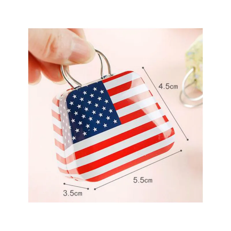 12 шт. Смешанная упаковка сумочка форма мини флаг маленькая жестяная коробка