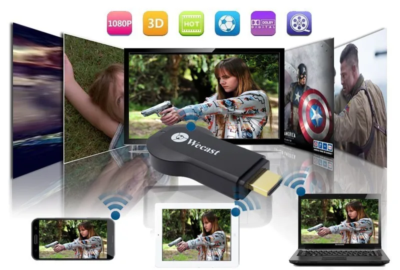 ТВ ресивер DOITOP для телефонов IOS и Android флешка ключ Miracast синхронизация экрана со