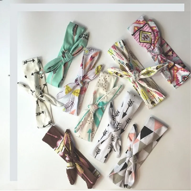 Owlzz Лидер продаж Модные Ободки для девочек эластичная ткань кролик стрелка Hairwear