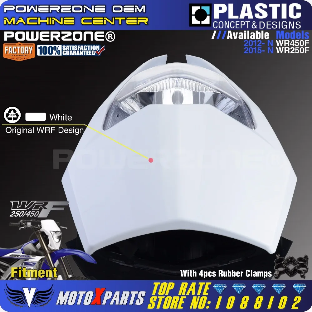 Фара для мотоцикла Powerzone универсальная фара YAMAHA WR250F 2015 2018 WR450F MX Enduro CRF YZF DRZ KLX|headlamps