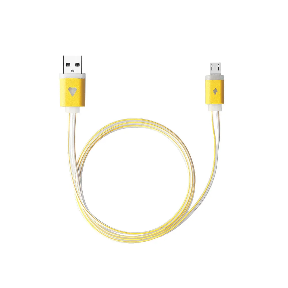 1 шт. модный цветной Micro USB светодиодный кабель-светильник для зарядки и синхронизации данных для смартфонов Android