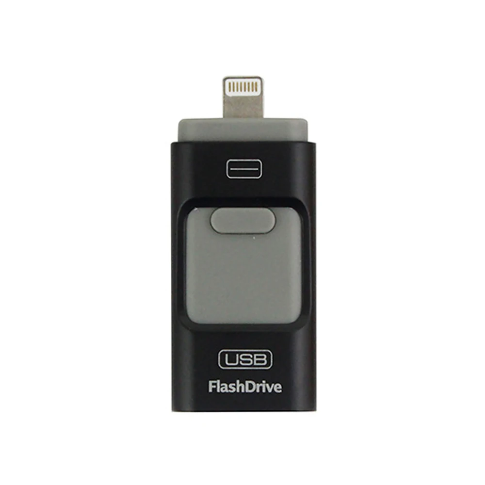 LL TRADER, USB флэш-диск, 64 ГБ, карта памяти, 128 ГБ, металлический, для iPhone, USB накопитель, флеш, 32 ГБ, OTG флешка, подарок, для iPad, Android Phone - Цвет: U21 Black