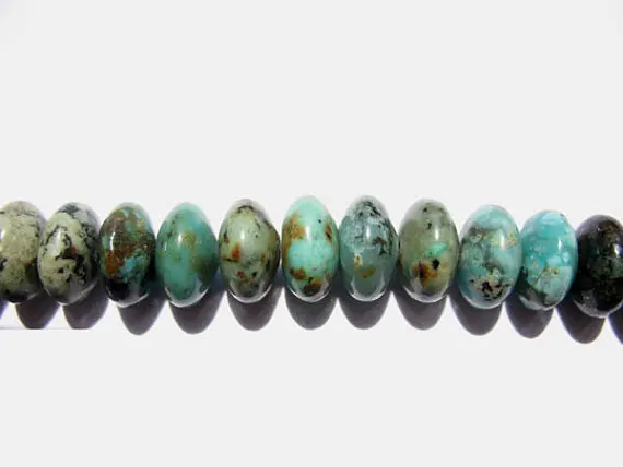 

2strands Natural Africal Turquoise stone rondelle wheel wholesale loose beads 3x4 4x6 5x8mm