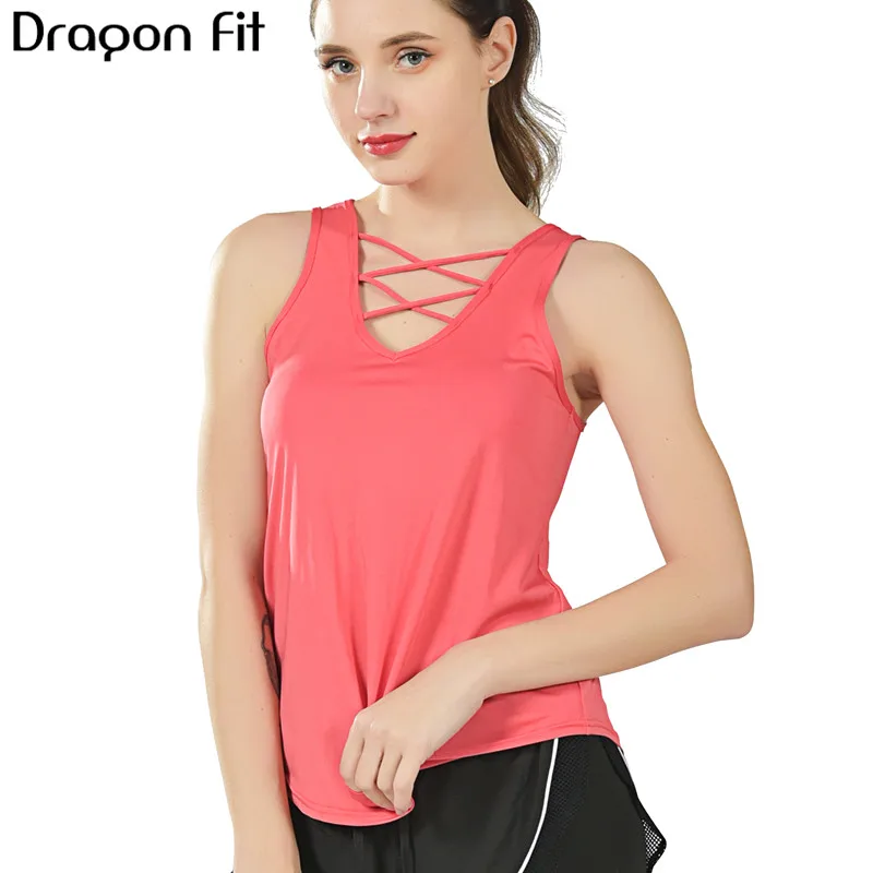 Женский спортивный жилет Dragon Fit Свободный Топ без рукавов для пляжа на каждый