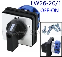 high quality lw26 201 onoff 2 position 2 poles 4 terminals ca 10 440v ui 660v 20a rotary cam switch