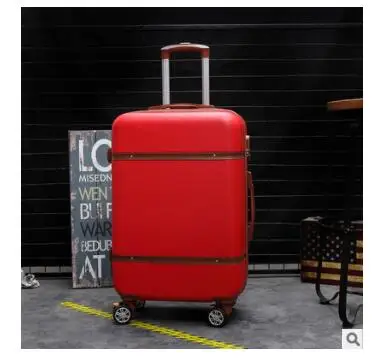 red 20 дюймов ABS Spinner чемодан на колесиках, сумка для багажа, чемодан на колесиках, Женский чемодан для путешествий, чемоданы, 24 дюйма, чемодан на колесиках, наборы - Цвет: red