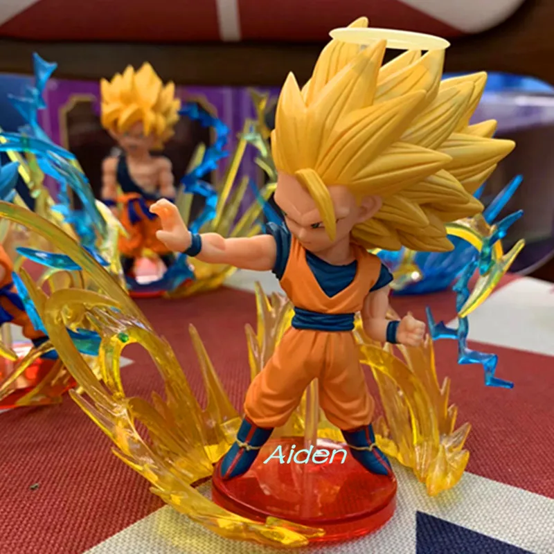 9 шт./компл. Dragon Ball WCF Super Saiyan Blue Rose Son Goku Kakarotto Vegeta Freza Broly PVC Фигурки игрушки коробка 10