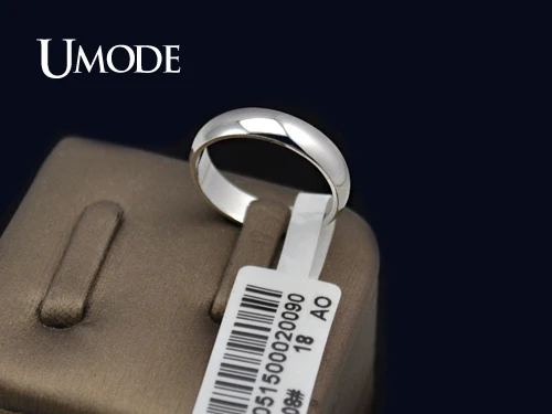 Брендовые обручальные кольца UMODE полноразмерные из цинкового сплава цвета