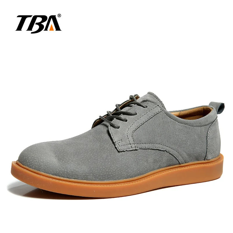Мужская кожаная прогулочная обувь TBA 1719 черные коричневые серые высокое качество