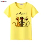 Футболка BGtomato с милыми животными, черными кошками, Мультяшные футболки, женские супер модные новые футболки, брендовые мягкие повседневные топы хорошего качества