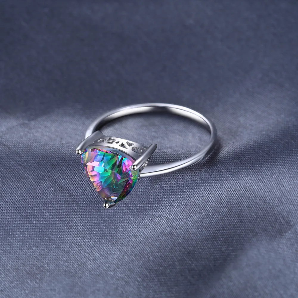 Jewelrypalace естественная Радуга Огонь Мистик Топаз Кольцо для Для женщин огранки concave