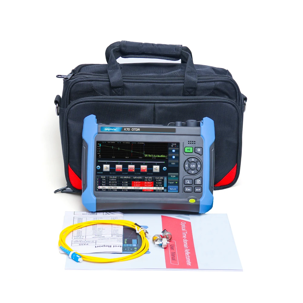 Orientek K70 рефлектометр SM/1490 PON/SM& MM OTDR+ оптический Мощность метр+ 10 мВт VFL, оптический измеритель коэффициента отражения методом временных интервалов, использовав интеллектуальную связь Smart Link карта
