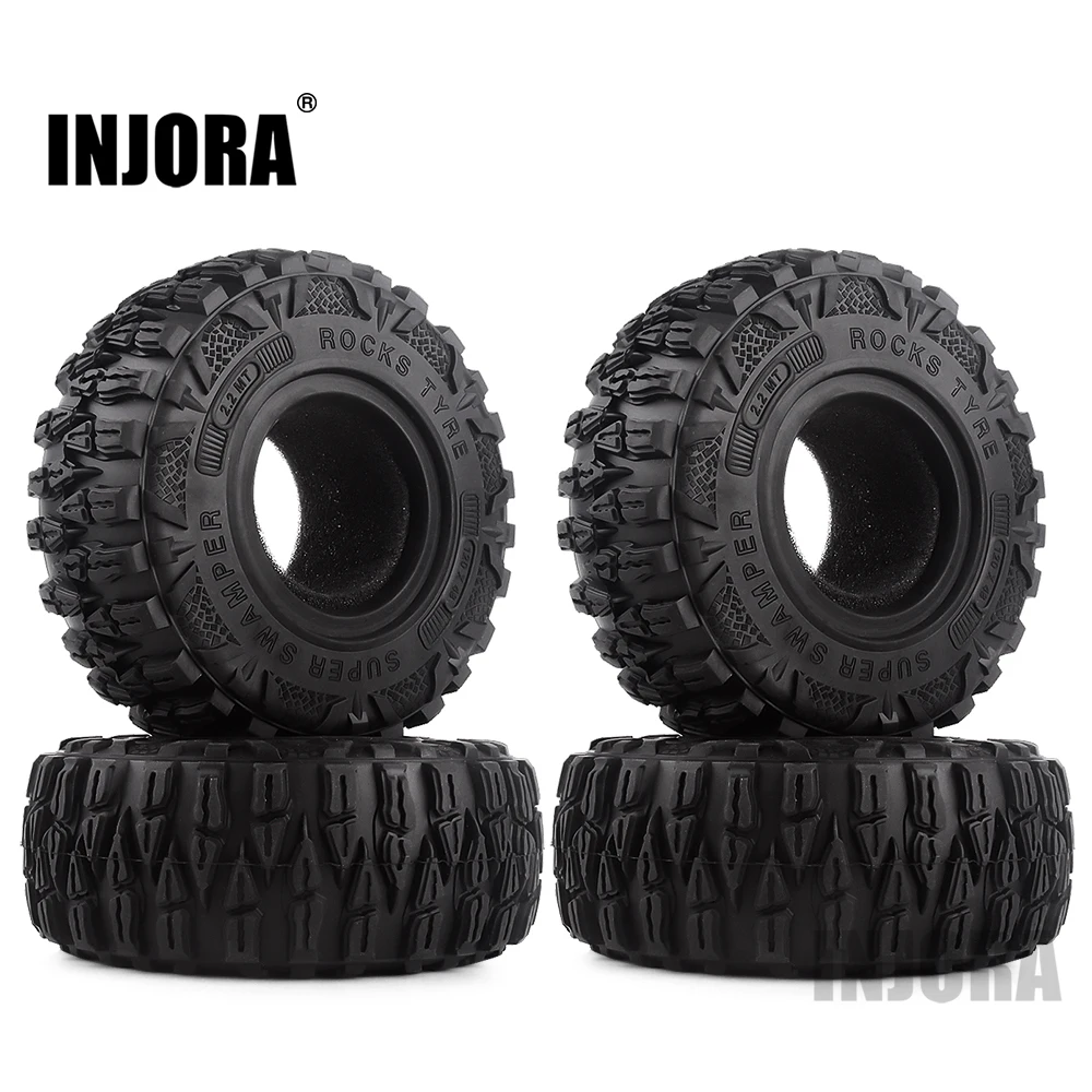 Injora 4 шт. 2," грязи Grappler резиновые шины 2,2 шины для колес 120*48 мм для 1:10 RC Рок Гусеничный Traxxas TRX4 осевой SCX10 90046 90047