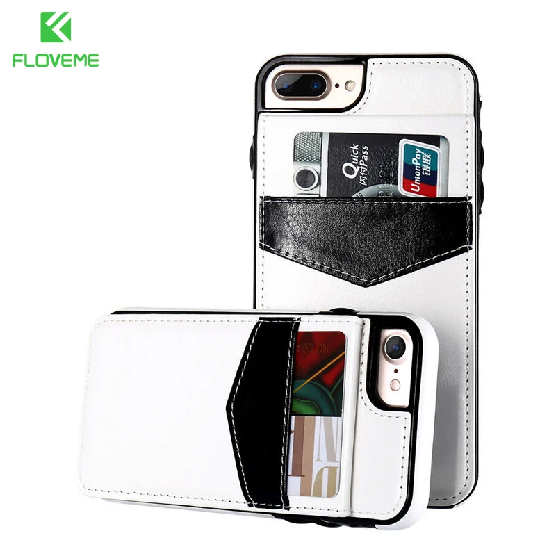 White FLOVEME бумажник флип чехол для iPhone X Xs Max слот для карт ретро из искусственной кожи чехол для телефона s для iPhone 7 8 плюс 6 6s Чехол сумка Capinhas - Цвет: White