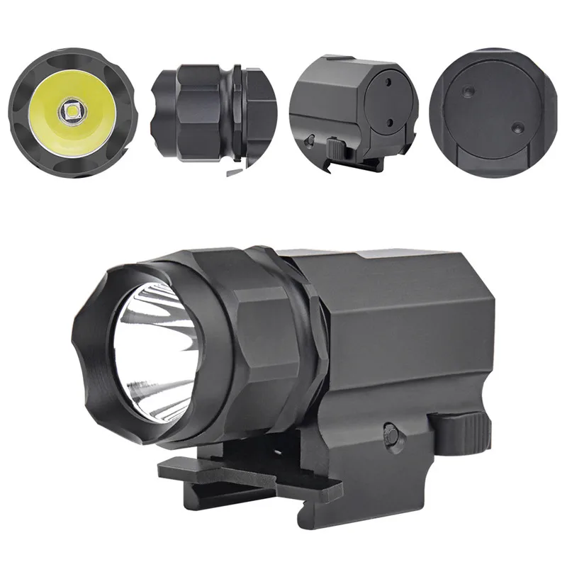 P05 Waterproof Compact Tactical Glock Flashlight CREE XP-G R5 LED 210 Lumen Handheld Torch Quick Attach Mount For Pistol Light | Спорт и