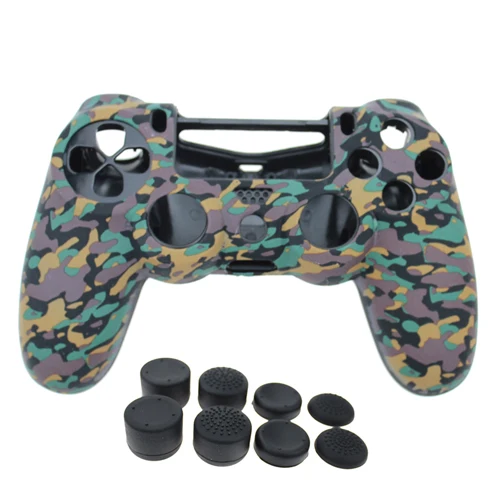 

9 in 1 for Dualshock 4 PS4 Slim Pro Controller Studded Skin Premium Protective Anti-slip Soft Silicone Grip Case Cover