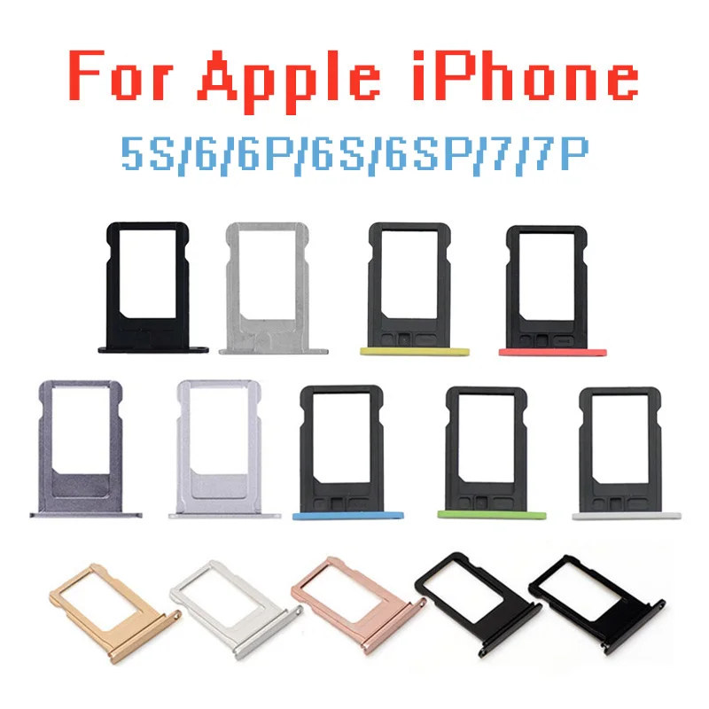 Держатель лотка для sim-карты слот для iphone 5s 6 6s 6plus 6s Plus 7 7P 8 8 Plus держатель для sim-карты Слот Лоток контейнер адаптер