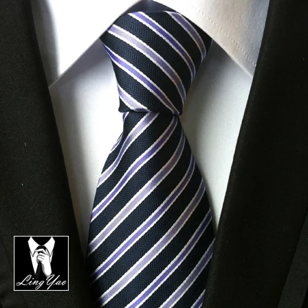 

Fashion Design regular width Ties Handmade Stylish Striped Necktie Business Jacquard Woven Gravatas for Men