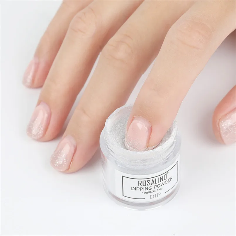 Розалинд порошок Pro Nail Art Блестящий градиент вышит Французский ногтей