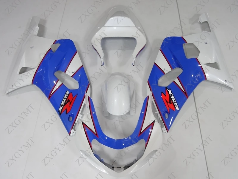 Пластик Обтекатели GSX R600 R750 R1000 2000 - 2003 K12 белого и синего цвета обтекатель R 600 750 1000