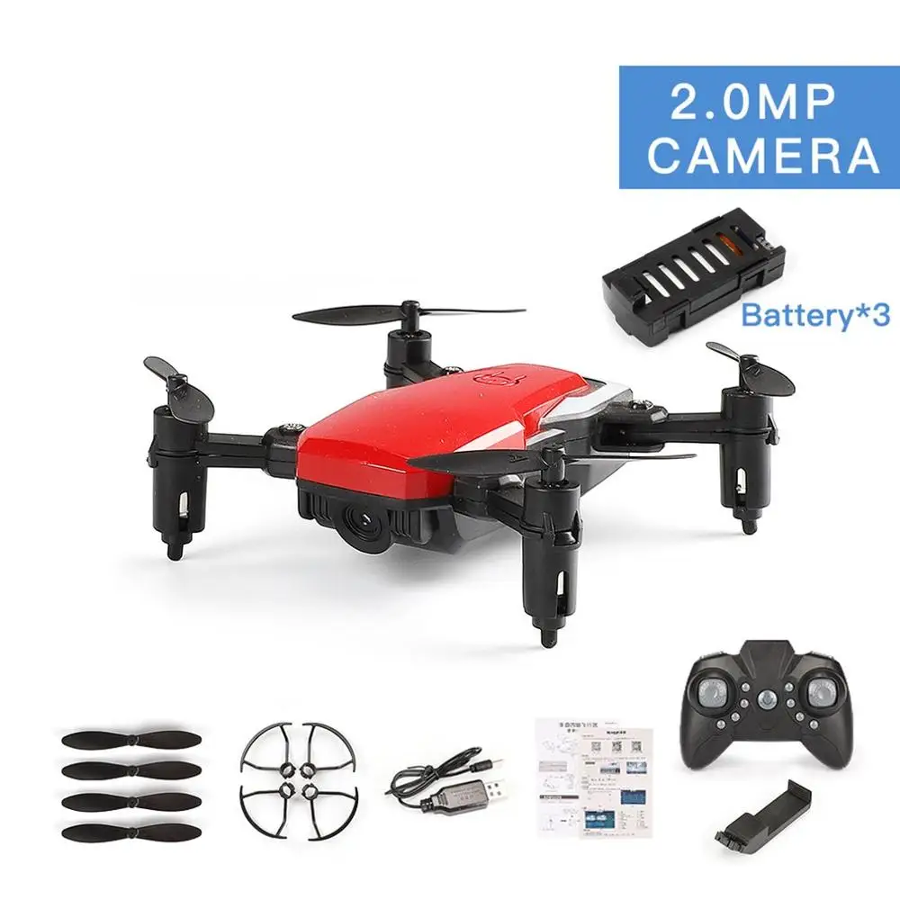 LF606 Квадрокоптер мини-Дрон с камерой 720P FPV Профессиональная HD Складная камера дроны высота удержания детей ChristmsToy - Цвет: 720P Red 3 Battery
