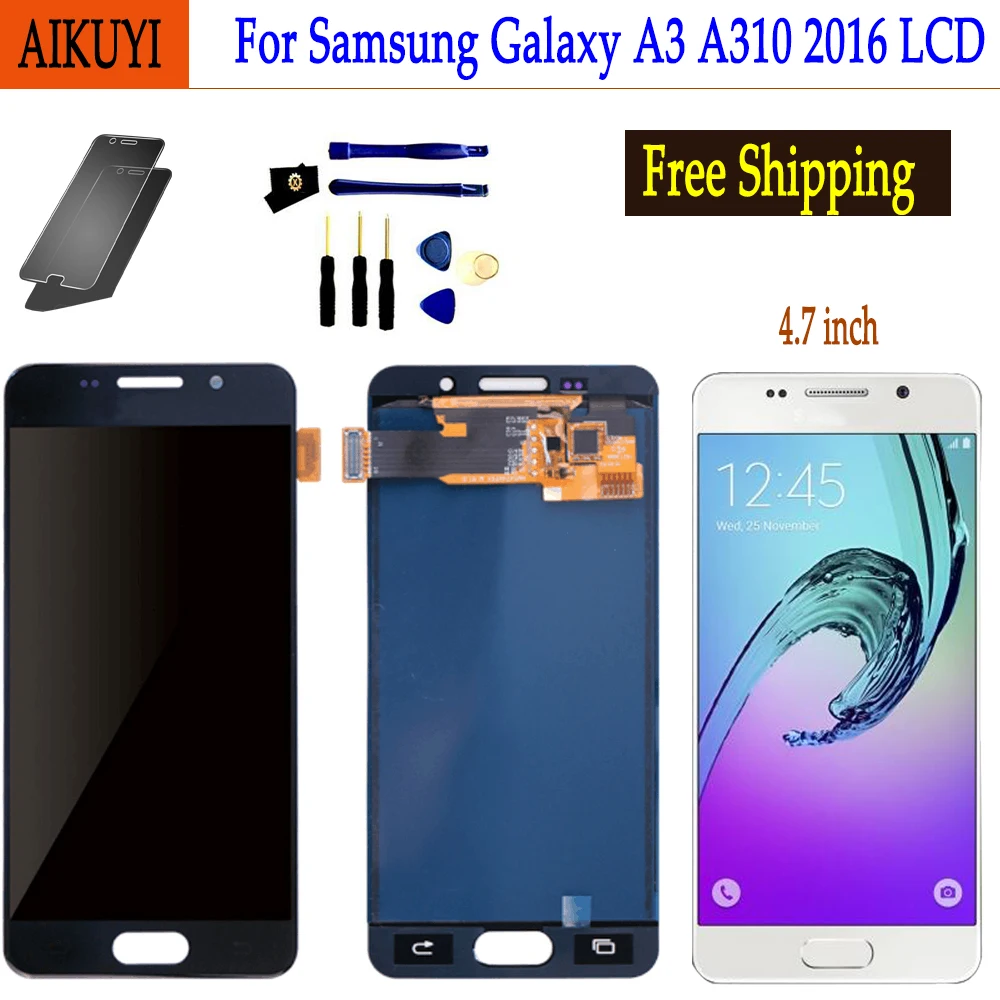 ЖК дисплей с сенсорным экраном и дигитайзером в сборе для Samsung Galaxy A3 2016 A310 A310F A310H