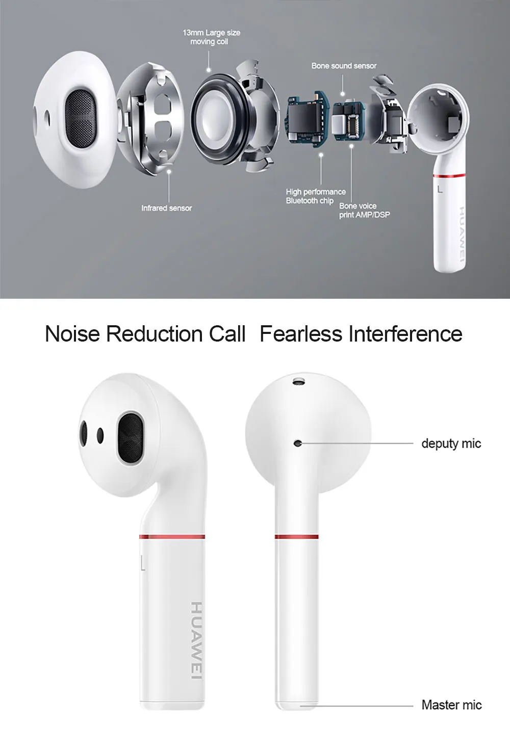 Huawei Freebuds 2 Pro Беспроводные Наушники Hi-Fi Tap control Беспроводная зарядка Bluetooth 5,0 с микрофоном Музыка сенсорный водонепроницаемый гарнитура