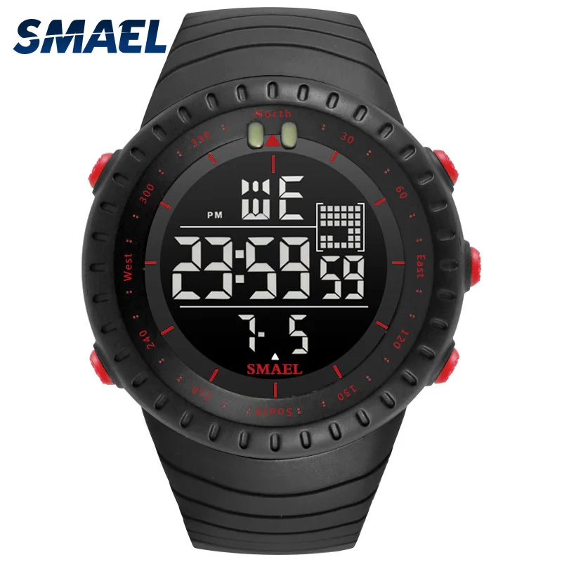 new hot smael brand sport watch men fashion casual electronics wristwatches multifunction clock 50 meters waterproof hours 1237 free global shipping