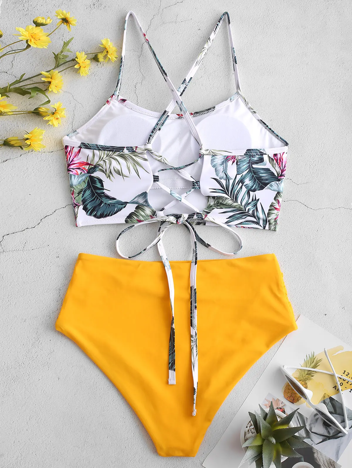 ZAFUL Бикини 2019 Танкини Control Tummy с шнуровкой и купальниками Купальники Купальник