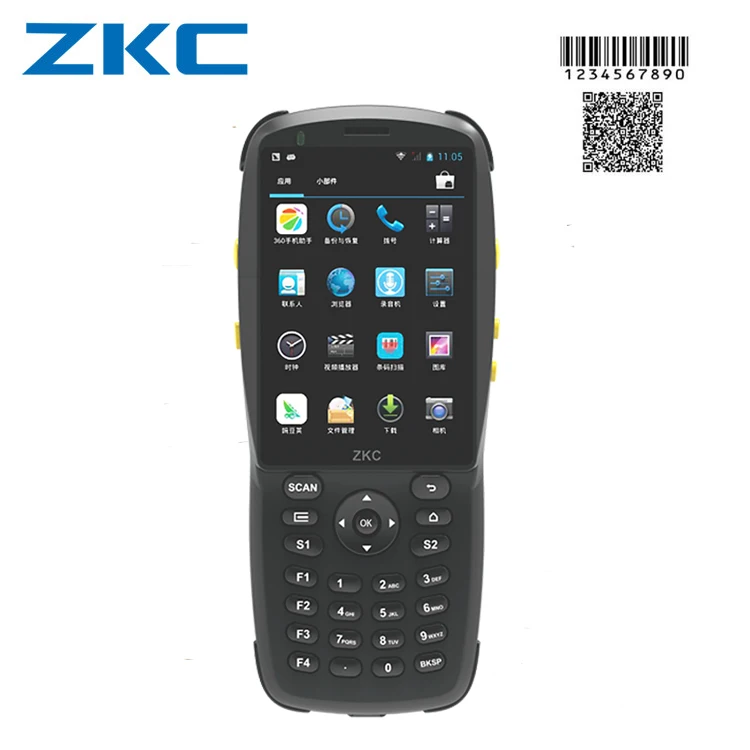 ZKC КПК устройство сканер штрих-кода с дисплеем беспроводной Android5.1 Ручной терминал сбора данных с SDK