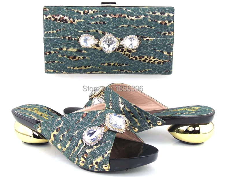 DT2207-96 women shoes high heel Italian Shoes with matching Bags ladies sandals African and bag to match | Обувь